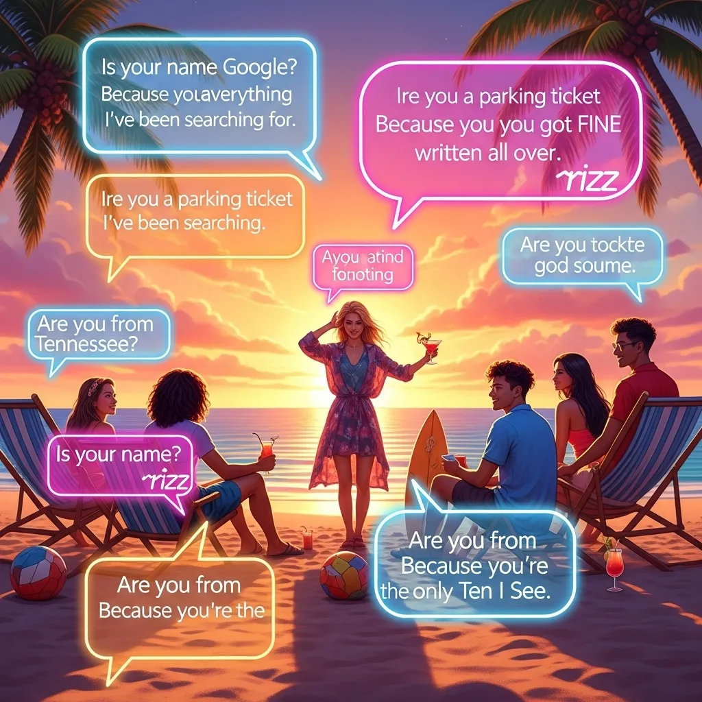 Bahamian Beach Rizz Lines