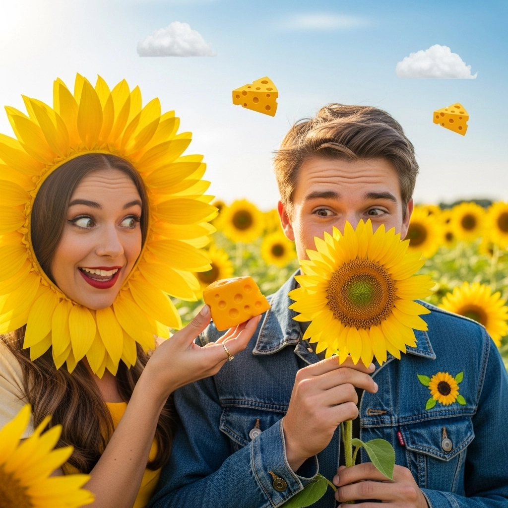 Cheesy Sunflower Rizz for Fun