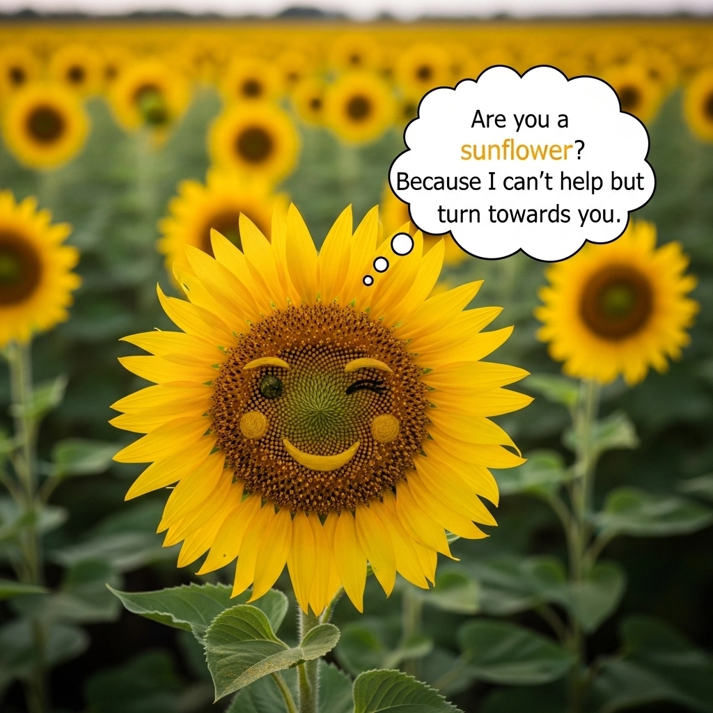 Cute Sunflower Rizz Lines