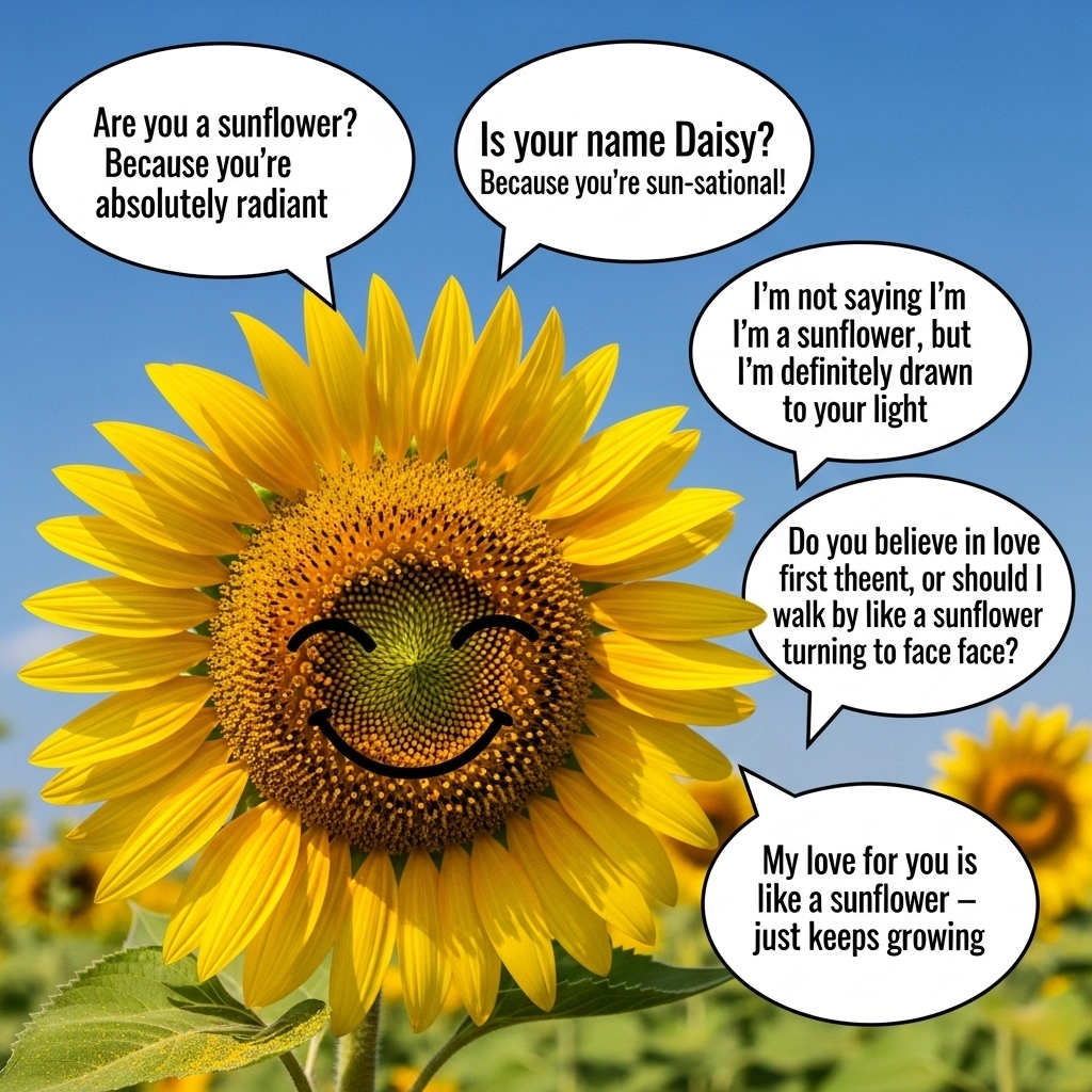 Funny Sunflower Rizz Lines