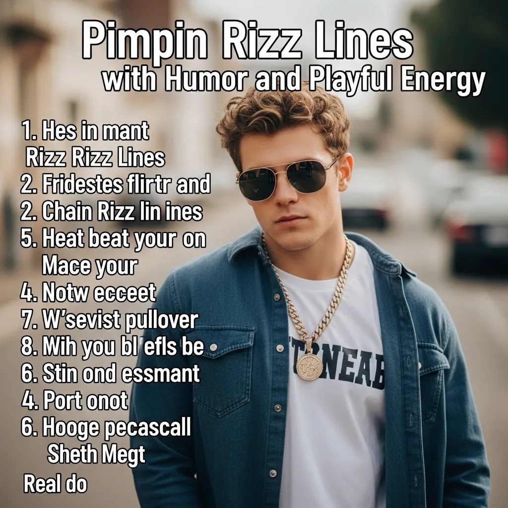 Pimpin Rizz Lines with Humor and Playful Energy