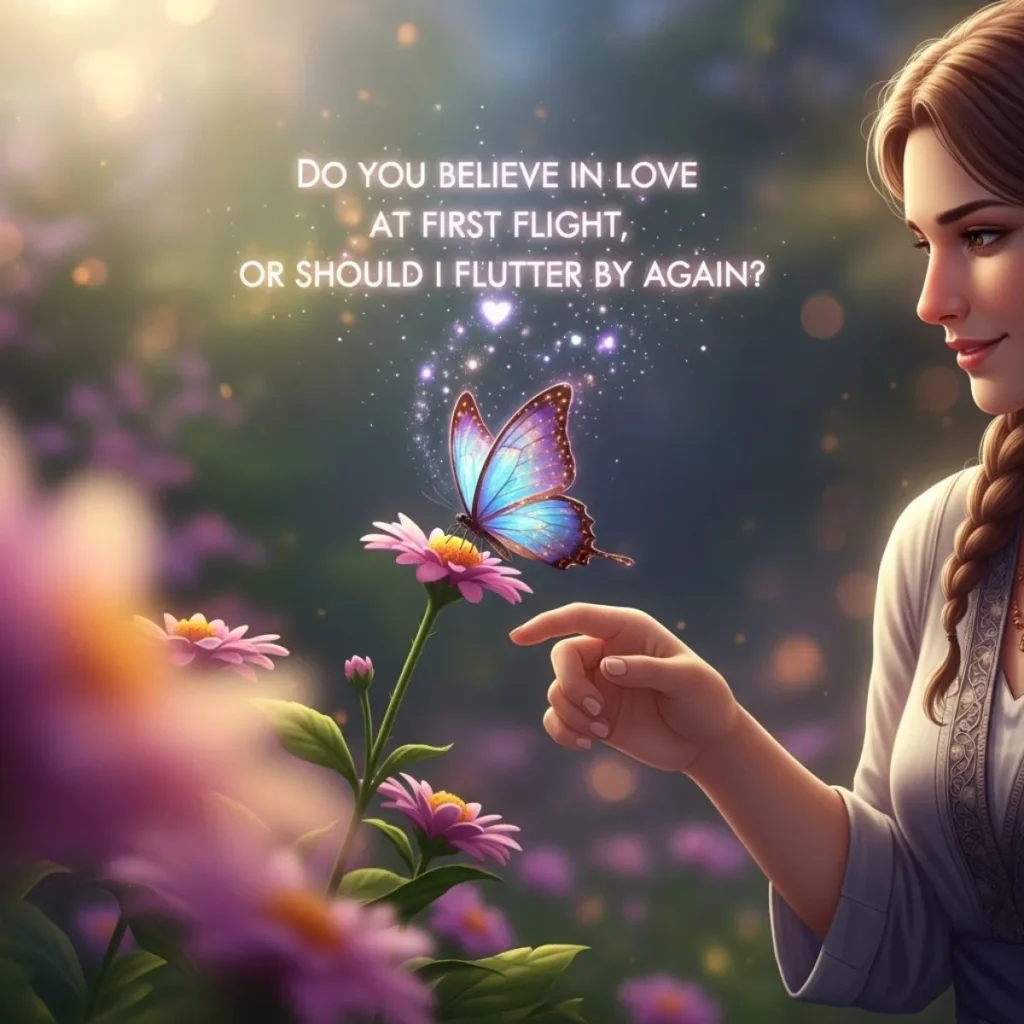 Romantic Butterfly Rizz Lines