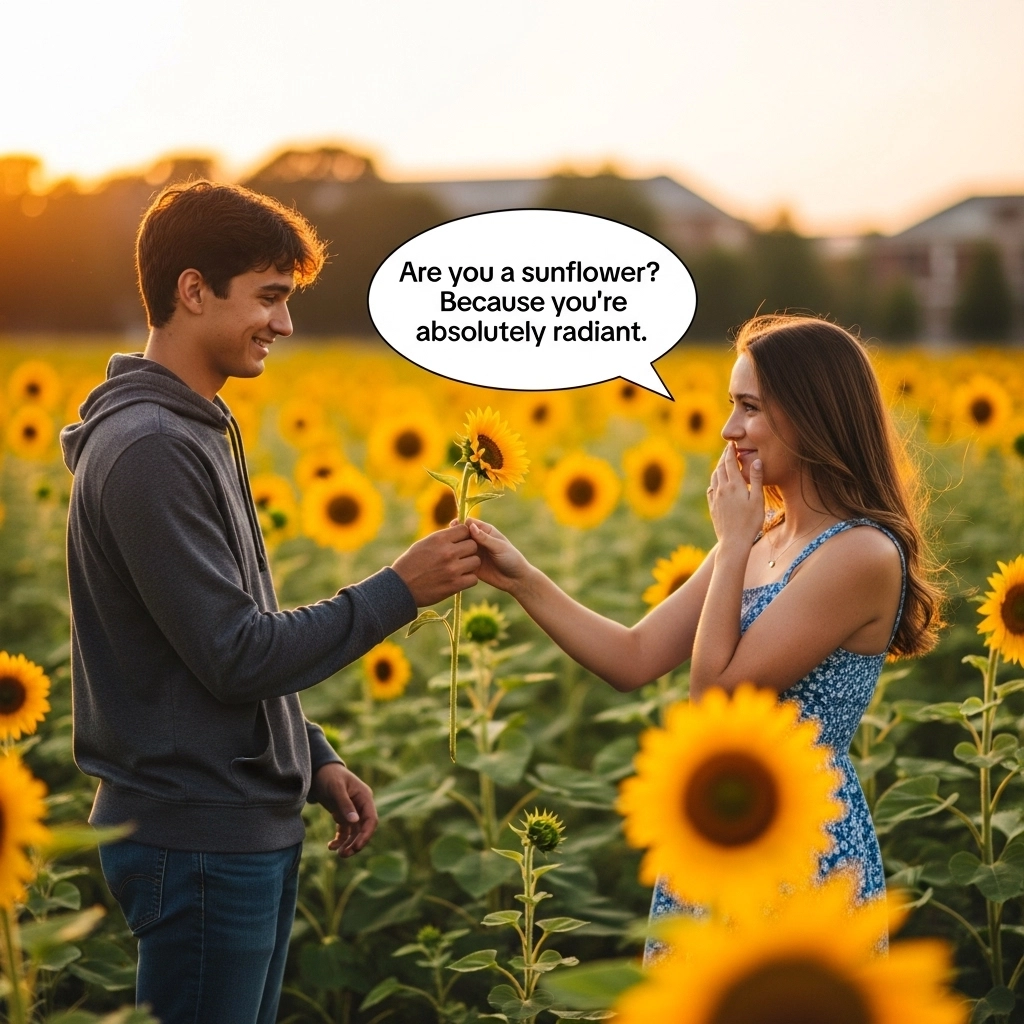 Romantic Sunflower Pickup Lines
