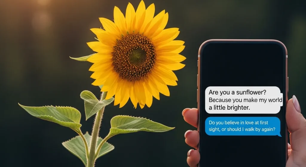 Sunflower Flirting Lines for Texting