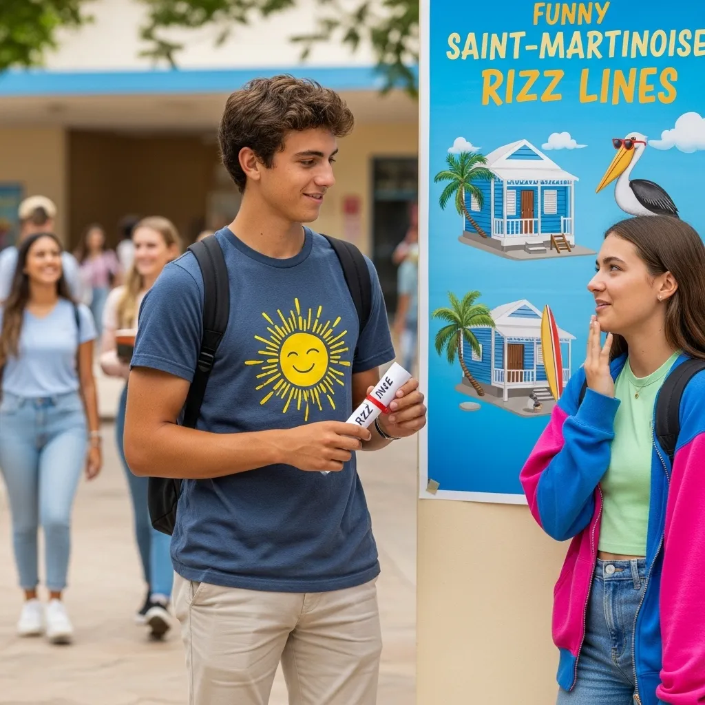 Funny Saint Martinoise Rizz Lines