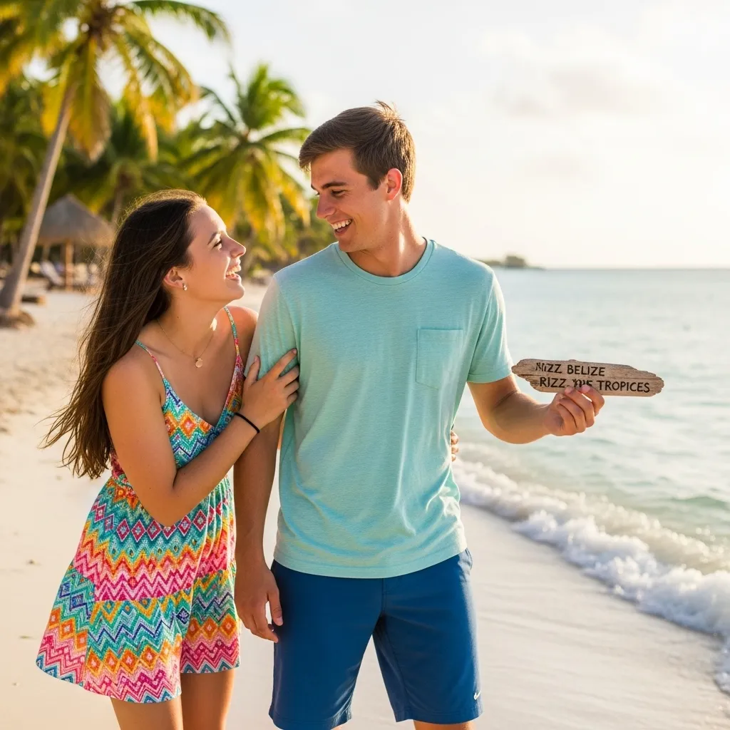 Tropical Belizean mood rizz lines for posts or captions