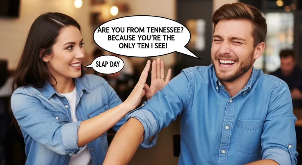 Funny Slap Day Pick-Up Lines