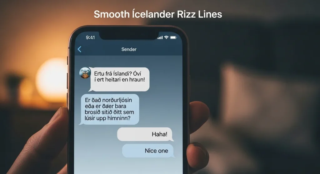 Smooth Icelander Rizz Lines for Texting