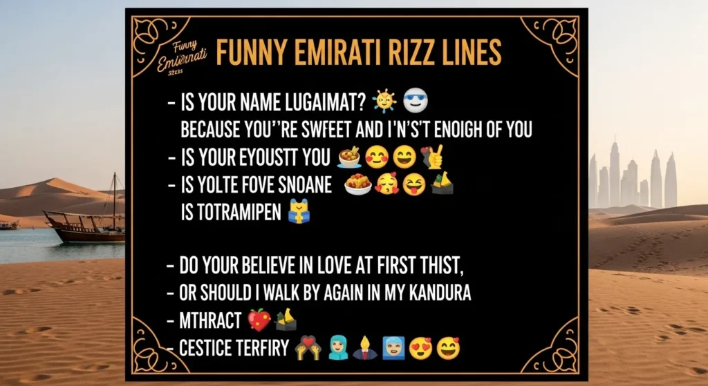 Funny Emirati Rizz Lines