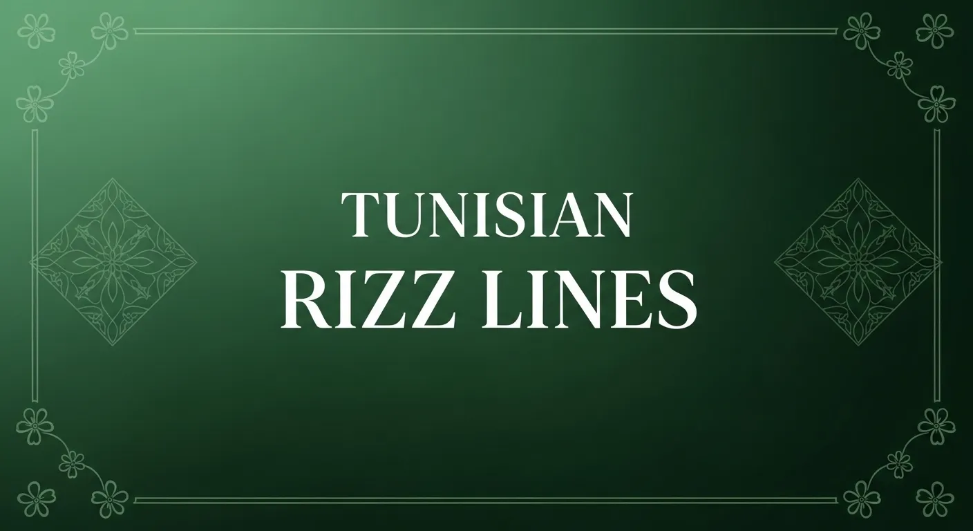 Tunisian Rizz Lines